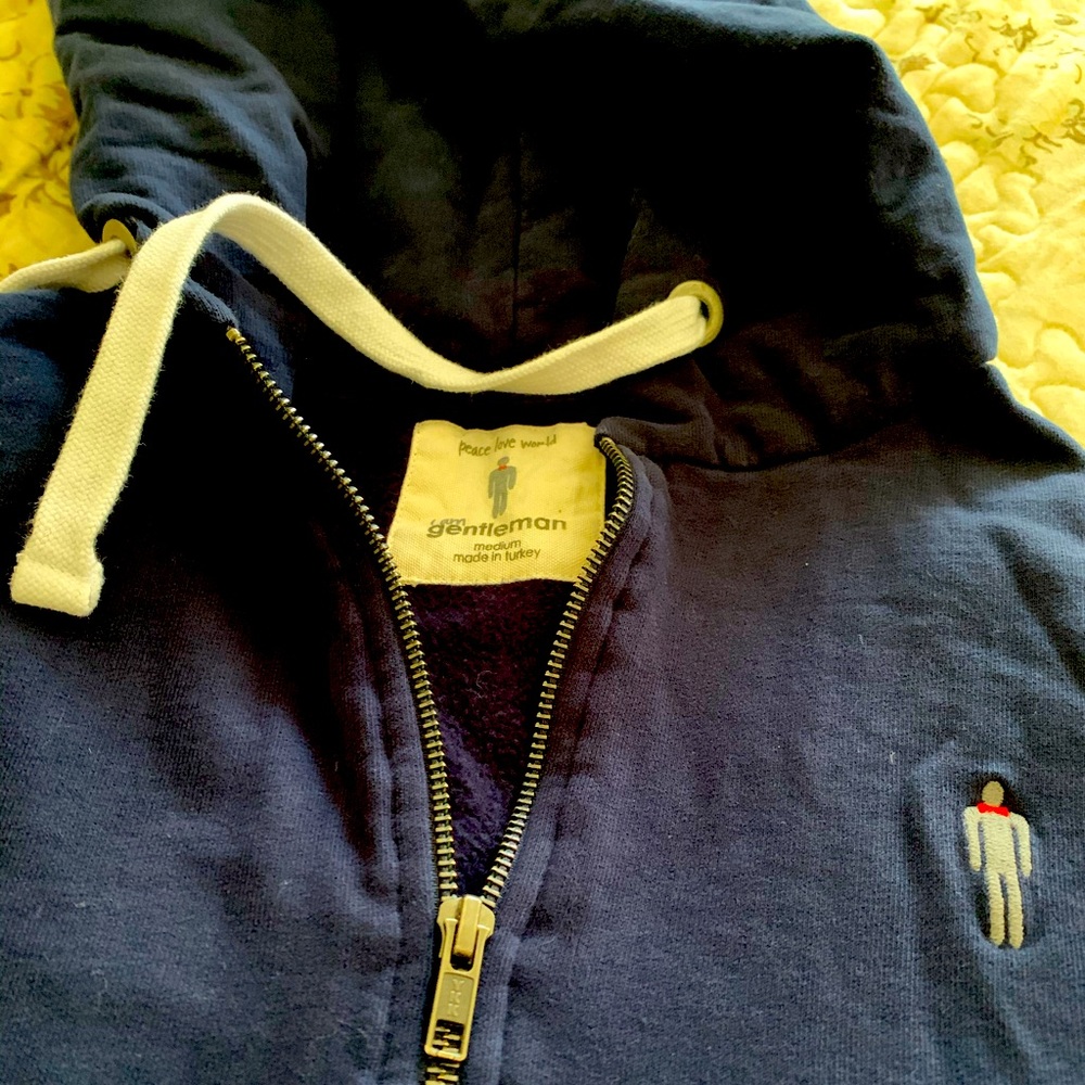 Men’s zip Peace Love World hoodie